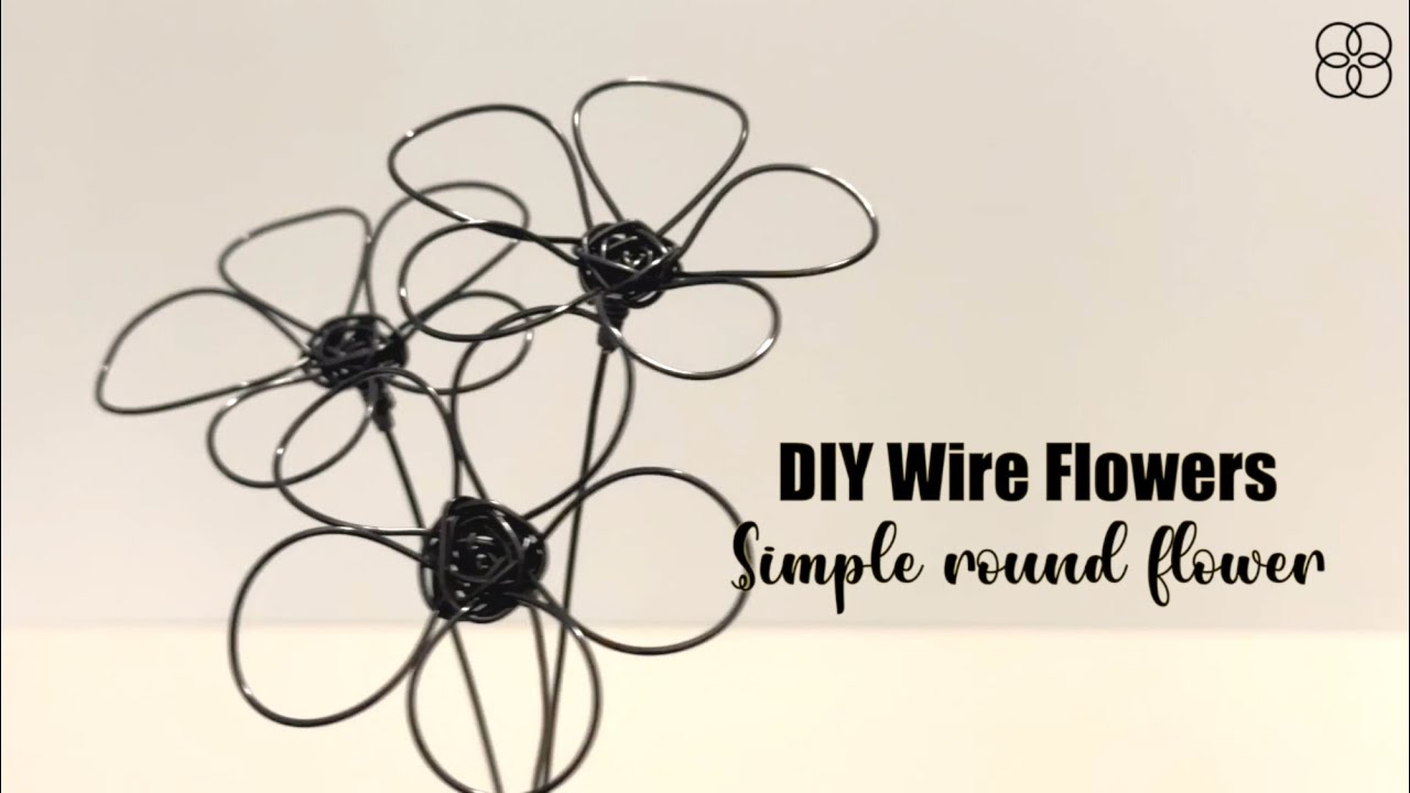 [DIY Wire Flowers] How to make a simple round wire flower | Vase decors | Handmade gift idea