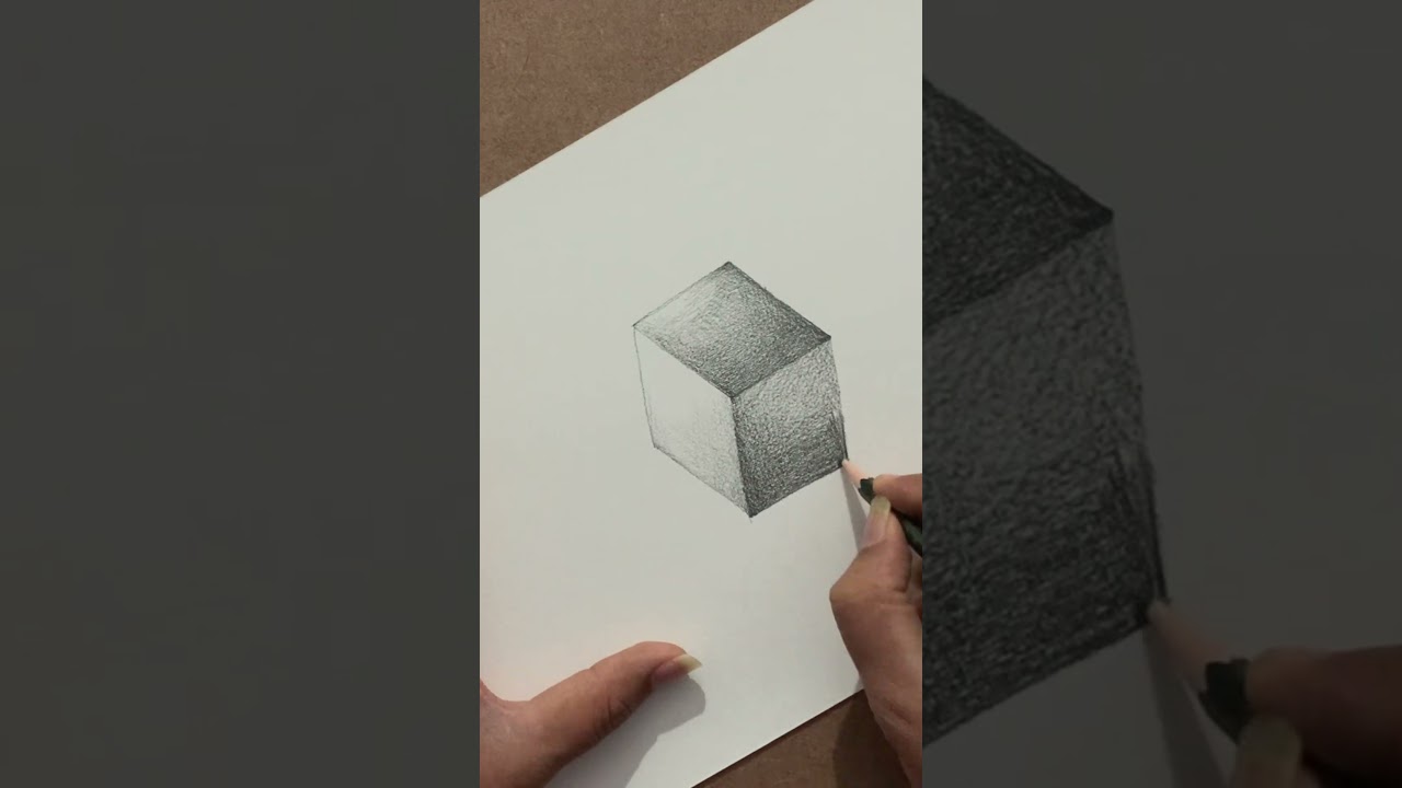 how to draw Cube with pencil shade #art #video #drawing #creative #tutorial #best #kids #kidsvideo