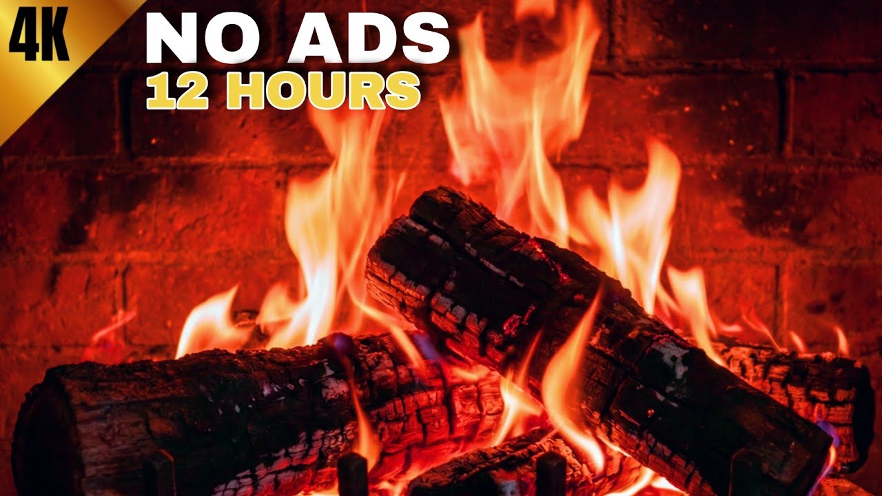 🔥 🔥  🔥 Fireplace 4K UHD! NO ADS !!! Fireplace with Crackling Fire Sounds | Fireplace Ambience