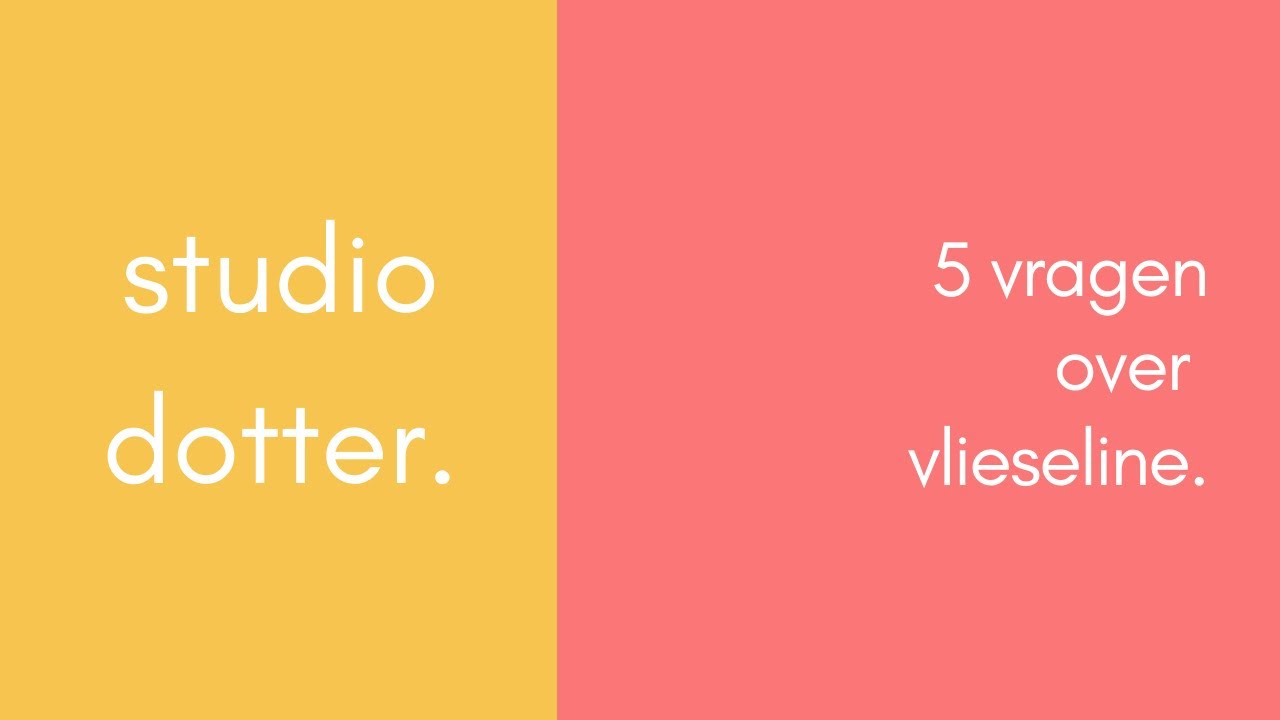 5 Vragen over Vlieseline