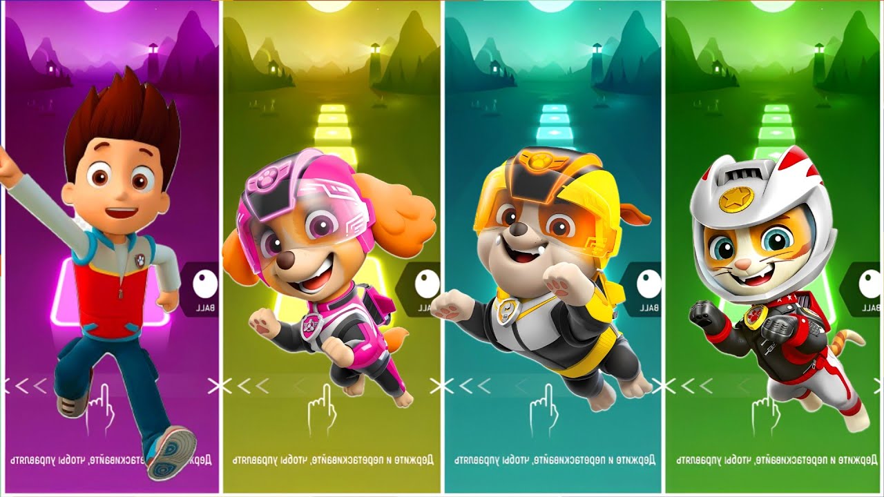 Team Ryder Ryder vs Ryder vs Ryder vs Ryder PAW Patrol Tiles Hop EDM Rush