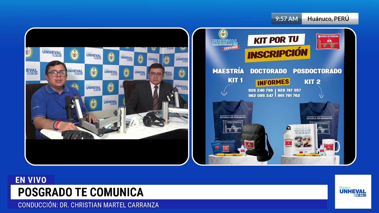 #ENVIVO POSGRADO TE COMUNICA 🎤