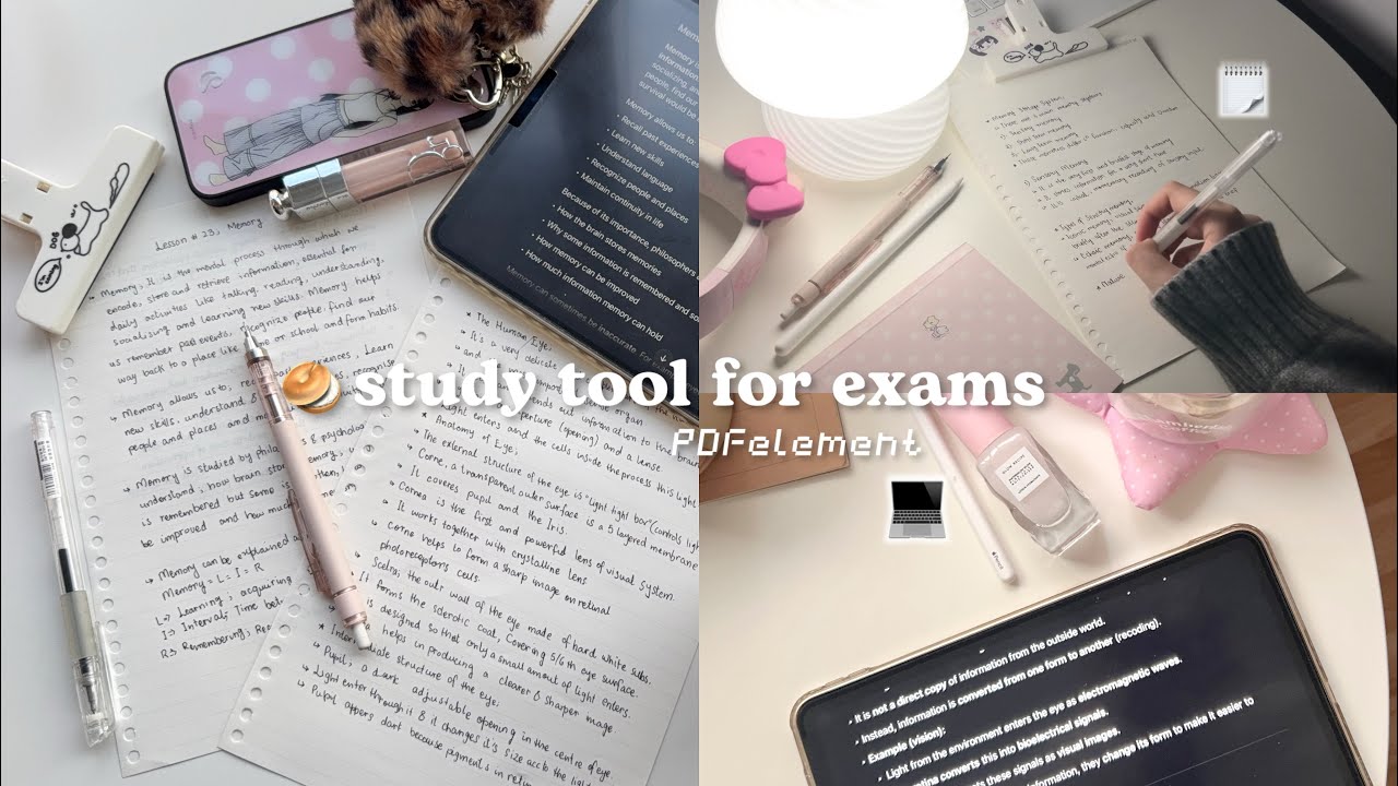 How i study for exam week 📑🥯 a great tool for effective studying ft. PDFelement