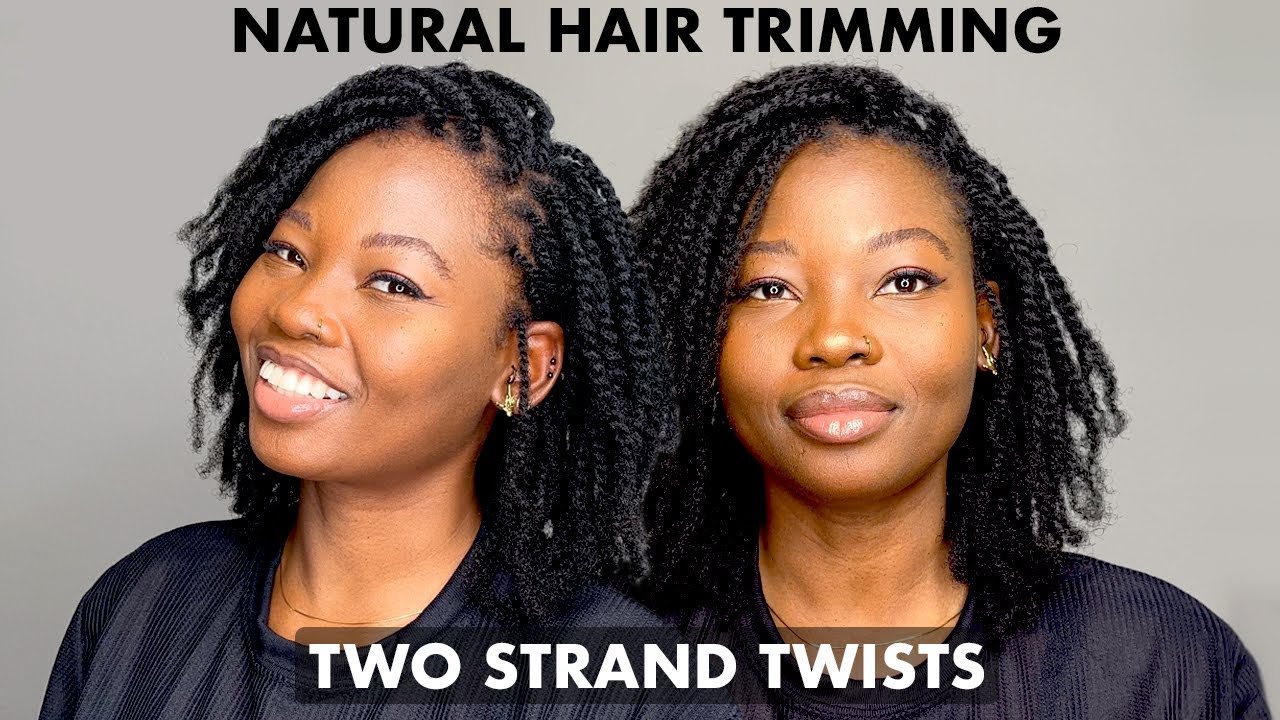 HOW TO MAKE TWO STRAND TWISTS | HOW TO TRIM ENDS | 4C HAIR
