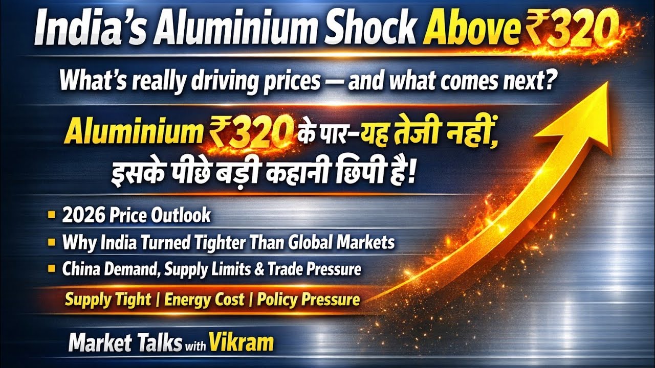 Aluminium Rally Beyond ₹320: 2026 Outlook, China Cap, Energy Cost, US Tariffs and the Truth About...