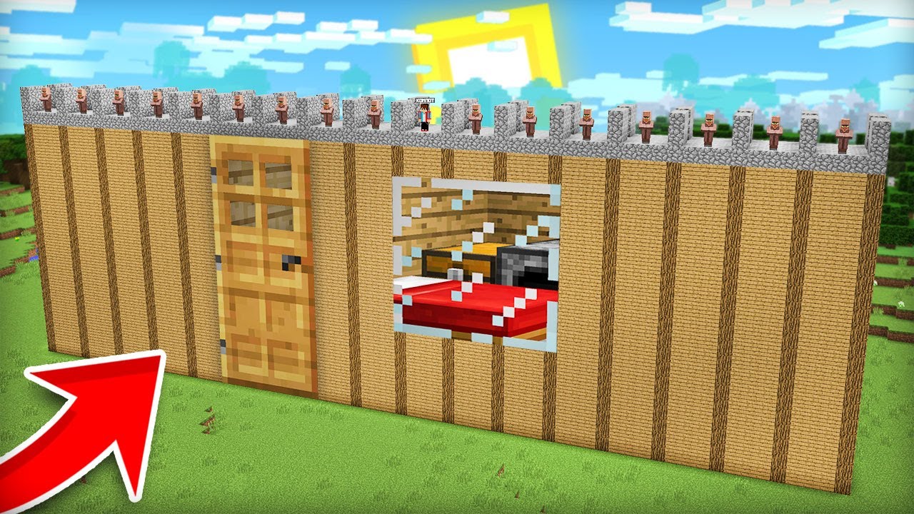 ЖИТЕЛИ ПОСТРОИЛИ ДОМ ВНУТРИ ОГРОМНОЙ СТЕНЫ В МАЙНКРАФТ | Компот Minecraft