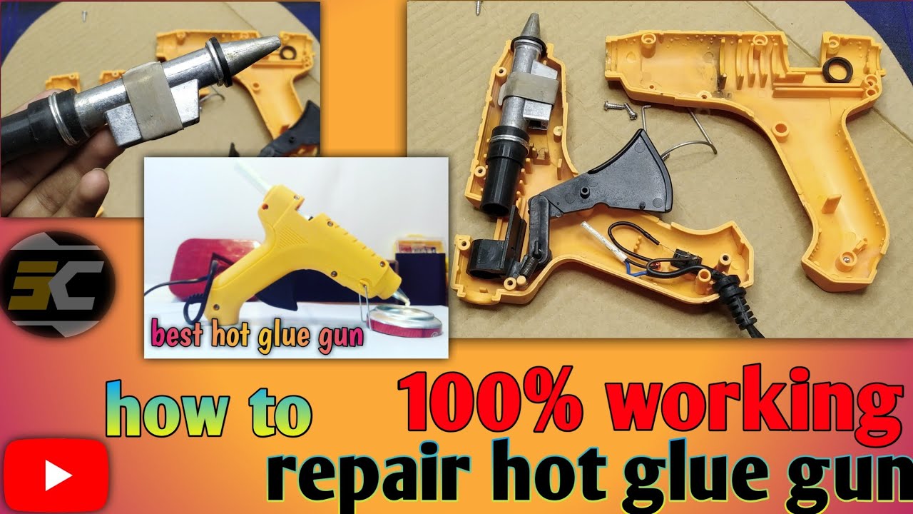 How to repair hot glue gun| using nichrome wire and 12 volt adaptor