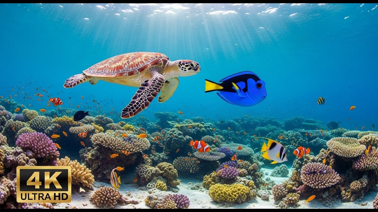 🐟 4K Aquarium Screensaver – Colorful Tropical Fish & Peaceful Ocean Ambience