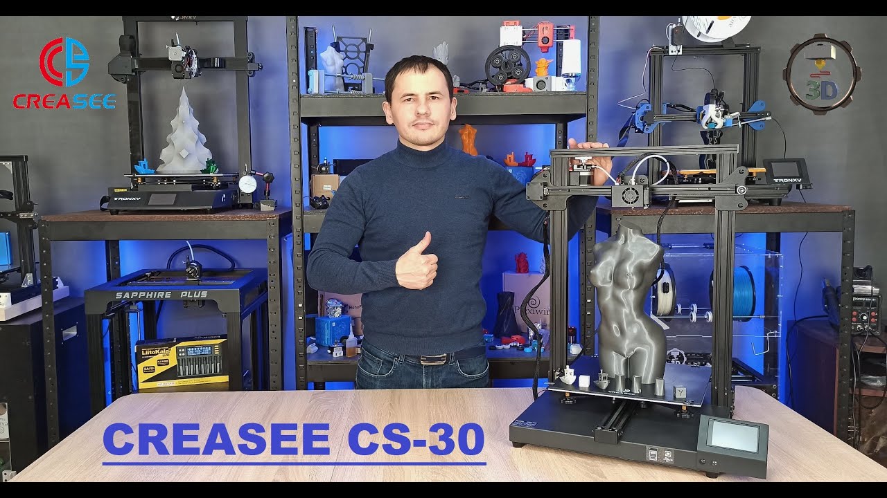 Обзор 3D Printer  CREASEE CS 30, Настройка механики. Лучший  Бюджетный принтер из Китая 300*300*400