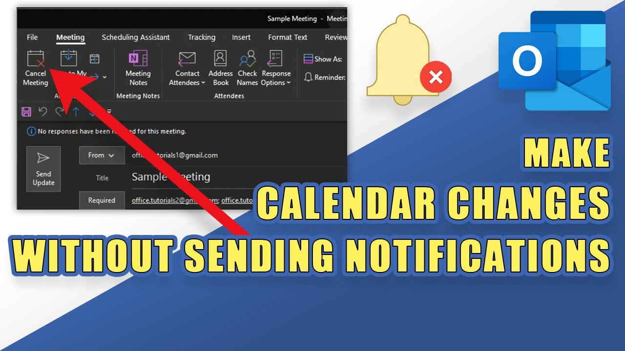 Cancel or Change Calendar Events WITHOUT Sending Notifications in Outlook