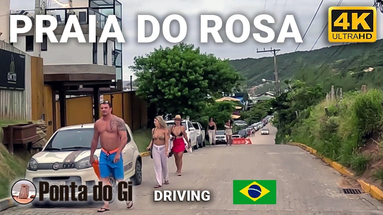 PRAIA DO ROSA 2024 #driving 4k CENTRO hasta PORTO NOVO por la Costa IBIRAQUERA - SC - BRASIL