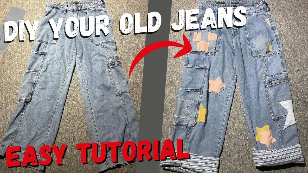 how to DIY old jeans! (tutorial)