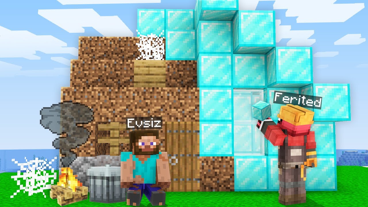 NEDEN EVSİZ ADAMIN EVİNİ YENİLEDİM? - Minecraft