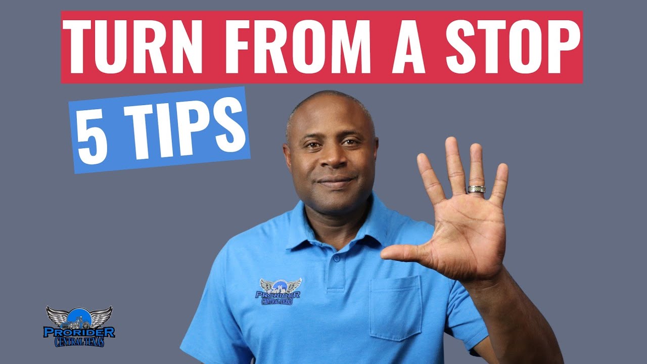 How To Make A Turn From A Stop On A Motorcycle Exercise/ 5 Tips