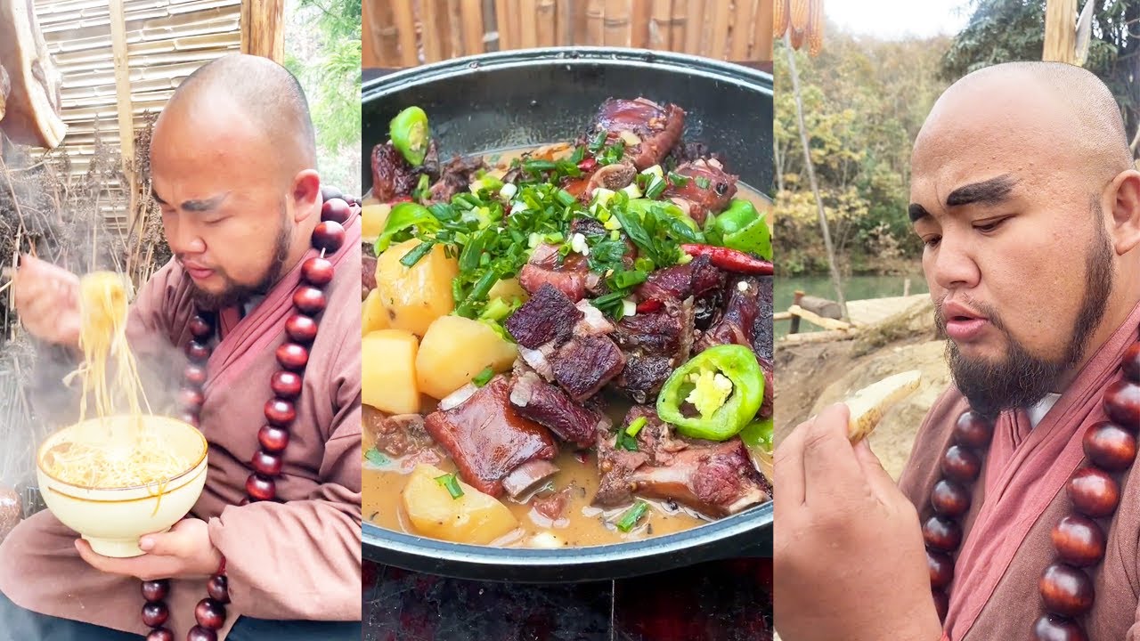 mukbang | Gastrodia elata stewed chicken | Cured Pork Ribs | Qiao Gray Tofu | chinese food