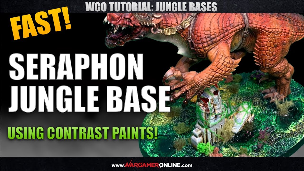 WGO TUTORIAL: Fast Seraphon Jungle Bases using Contrast Paints.