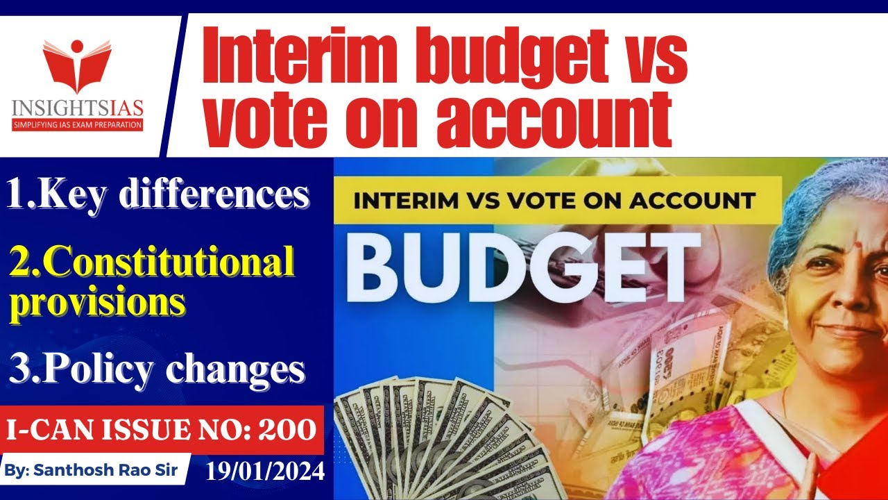 Interim budget vs Vote on account||Budget documents||Types of funds explained by Santhosh Rao UPSC