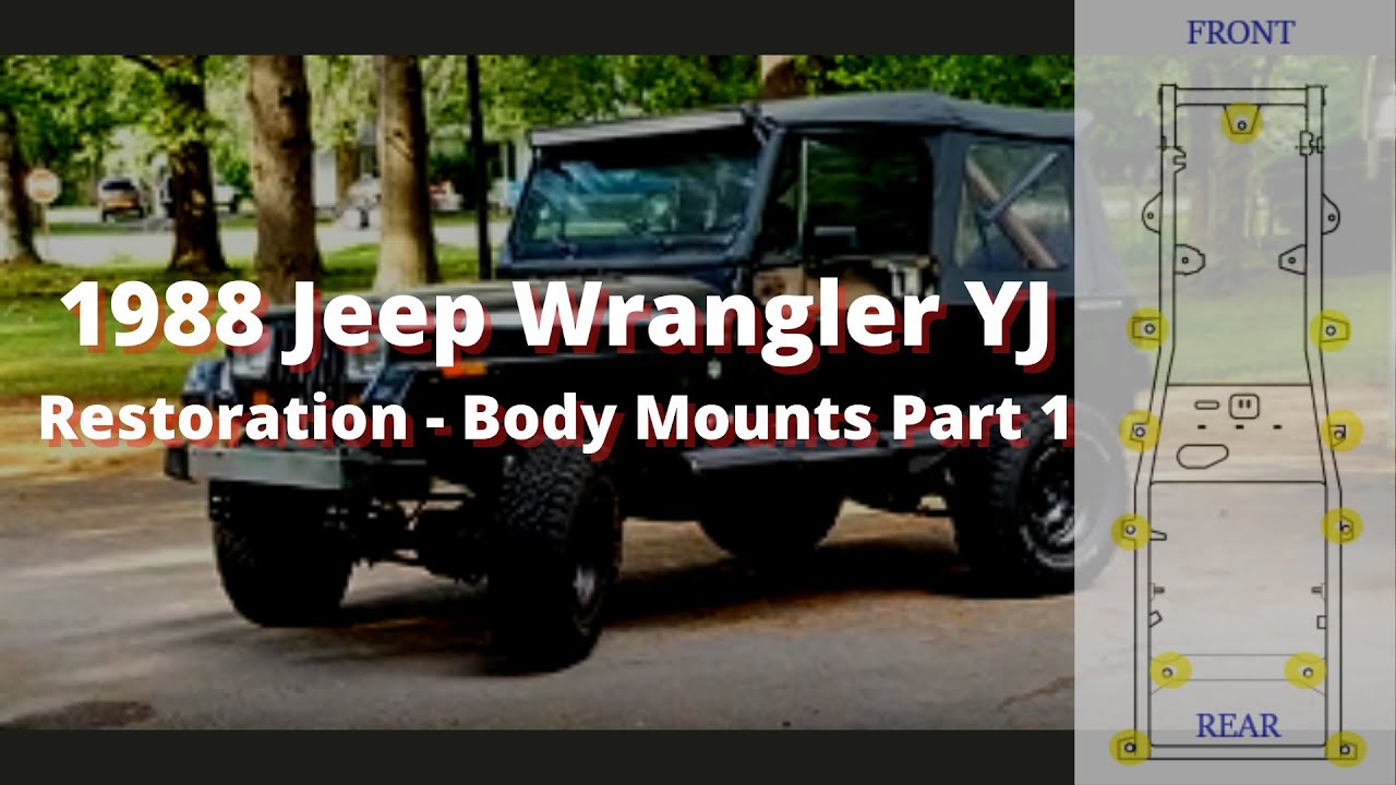 1988 Jeep Wrangler YJ Restoration - Body Mounts Part 1