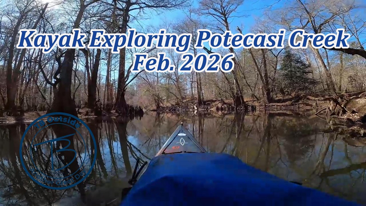 Kayak Exploring Potecasi Creek Feb. 2026