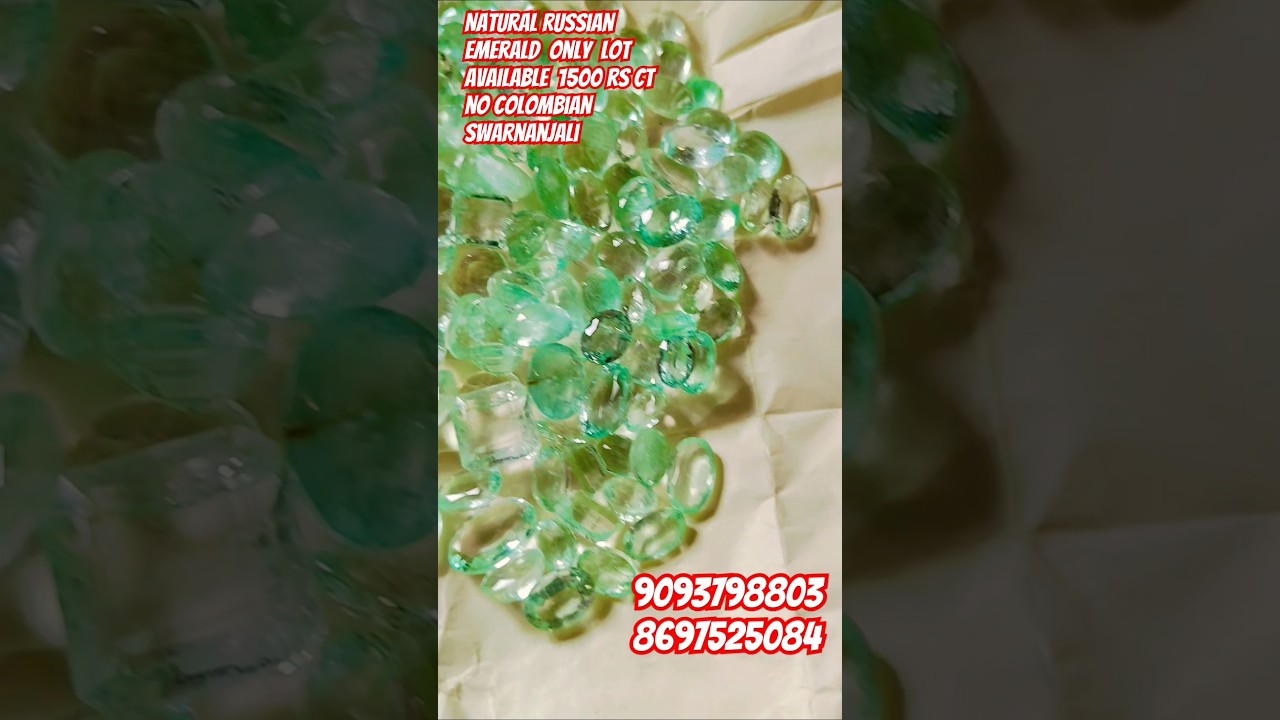 natural russian Emerald 1500 rs ct only full lot available ♥️(no Colombian)        