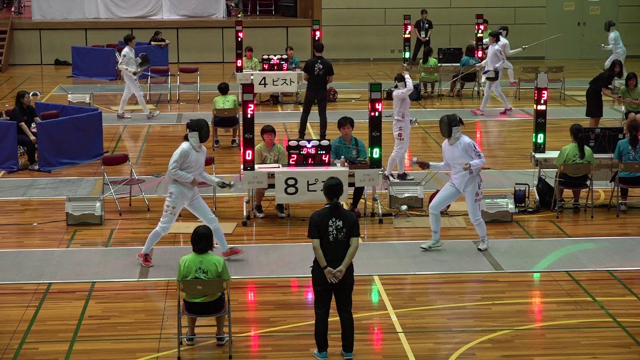 2018IH フェンシング 女子エペ ブロック代表決定戦 永井 至学館（愛知県） 対 田中 安来（島根県）