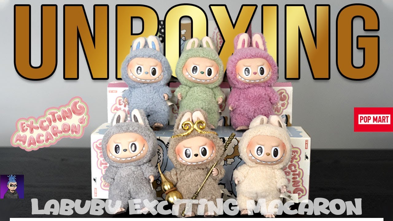 Asmr Unboxing POP MART LABUBU V1 - Tasty Macarons Vinyl Face #unboxing #labubu #popmart