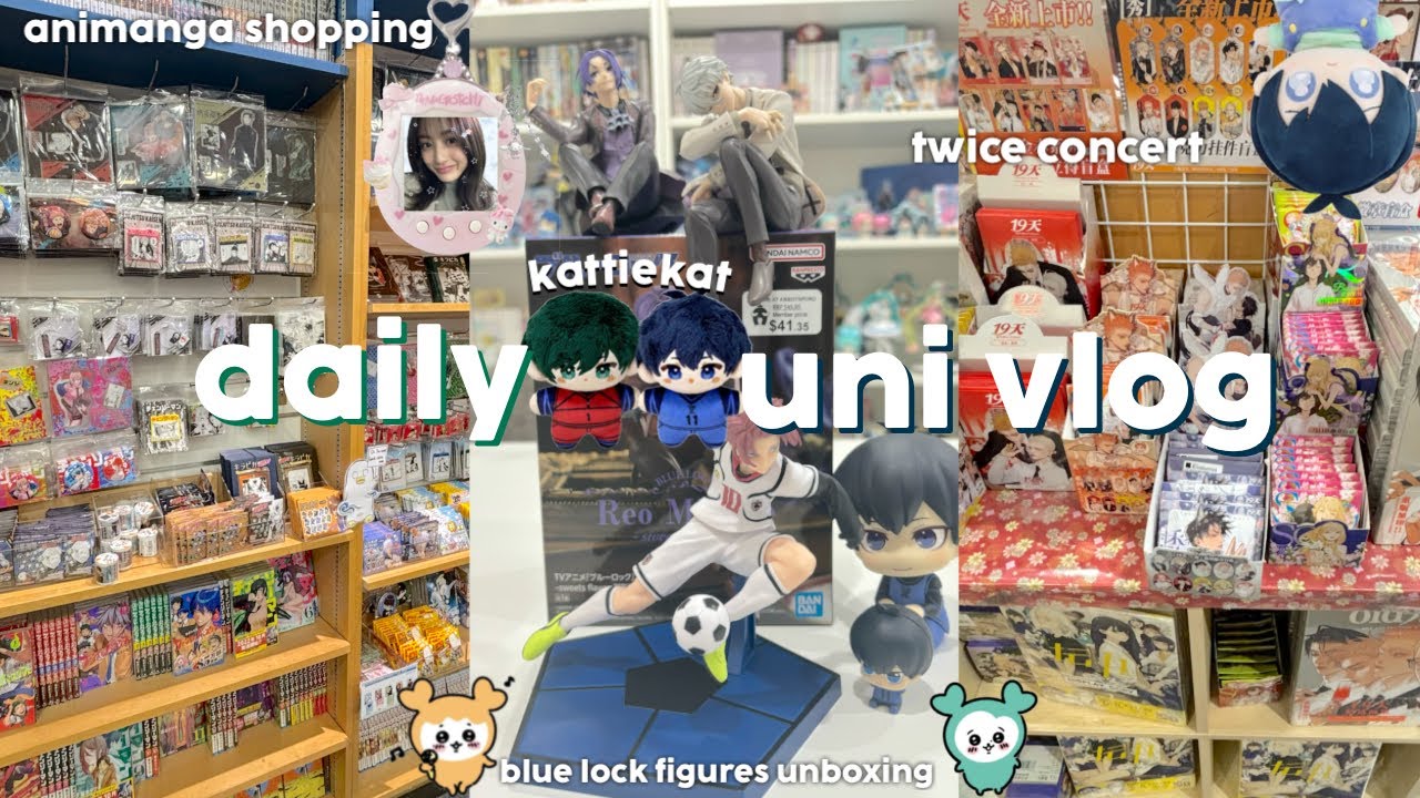daily uni vlog ౨ৎ распаковка фигурок Blue Lock, концерт Twice, покупки в Animanga