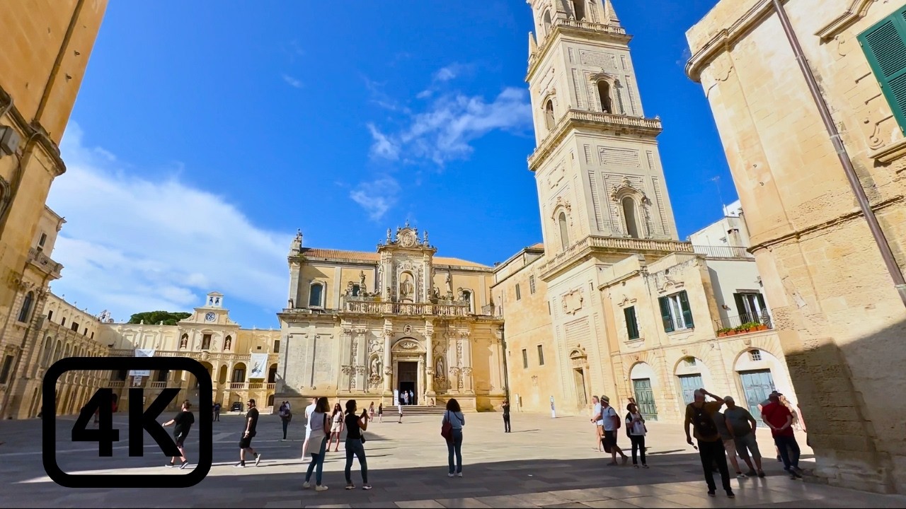 Italy 4K [Walking Tour] Lecce Old Town 🇮🇹