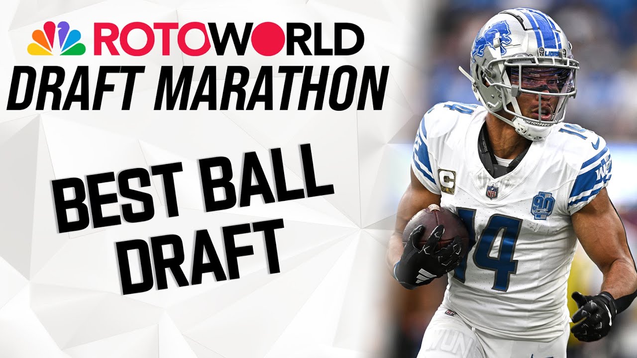 Best Ball Mock Draft w/ Rotopat, Denny Carter, Kyle Dvorchak | Rotoworld Draft Marathon | NFL on NBC