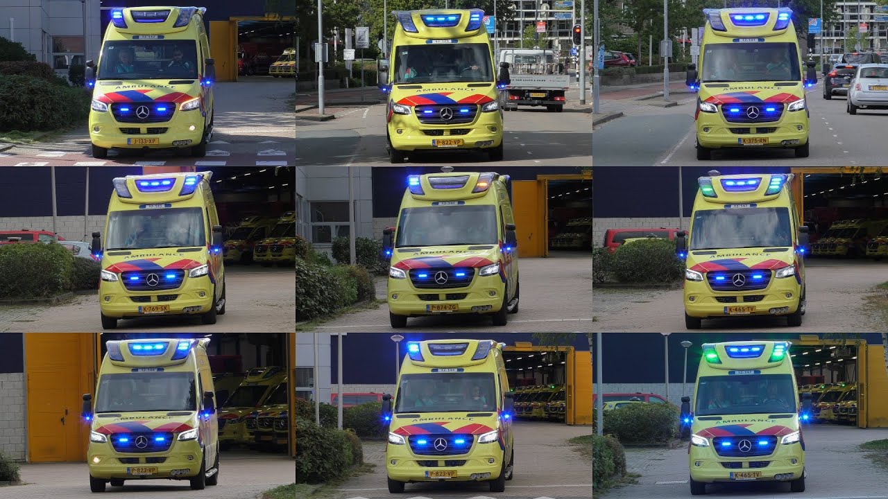 Verschillende Ambulances post Haarlem met spoed naar meldingen in Haarlem en omgeving