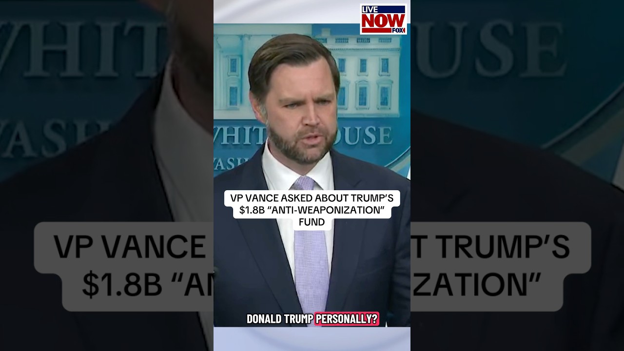VP Vance takes multiple questions about President Trump's $1.8 billion &ldquo;anti-weaponization&rdquo; fund.