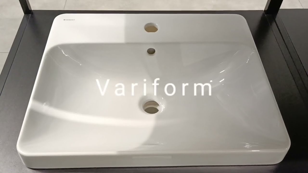 Geberit 500.741.01.2 VariForm Умивальник прямокутний, 55х45см, що вбуд.в стільницю, з 1 отвором
