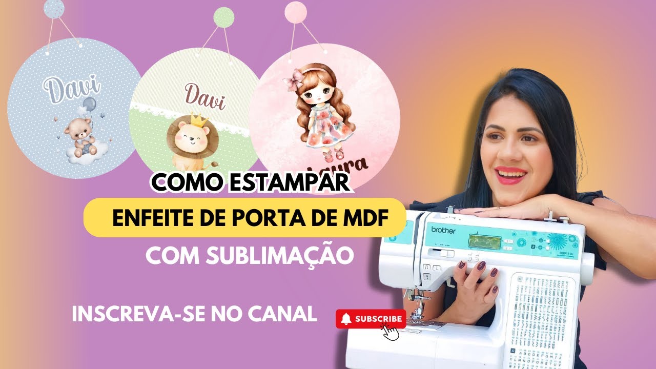 🔥 Como Estampar MDF com Sublimação! Faça um Lindo Enfeite de Porta Passo a Passo