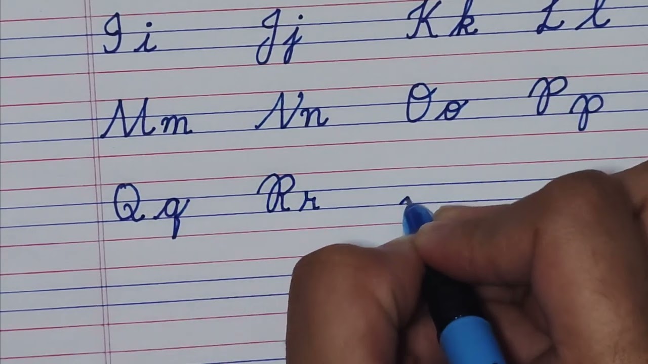 Learn how to write capital and small cursive letters . 