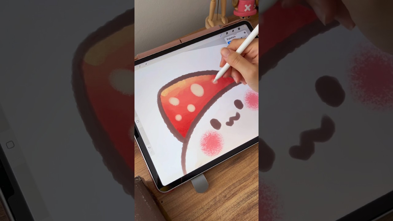 Draw Mochimon with me 🍡 with Cotton brush set