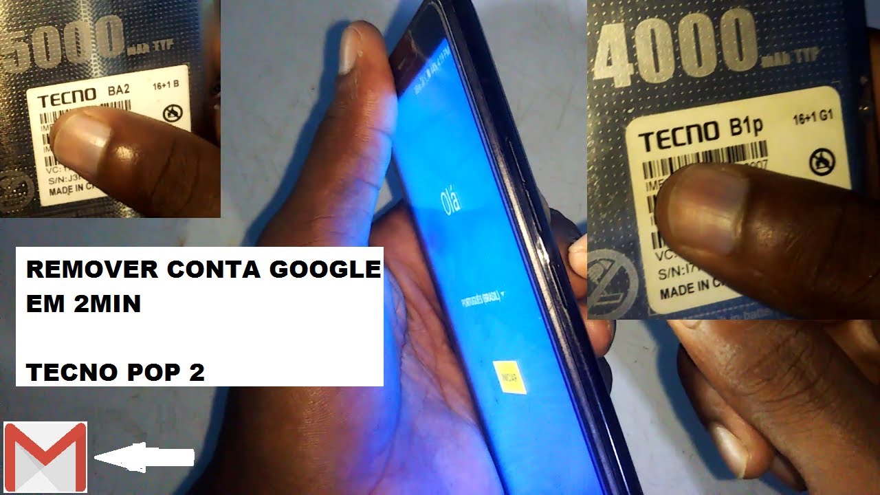 Como Remover Conta Google Tecno Pop 2 | GOOGLE ACCOUNT TECNO POP 2 | FRP Tecno Pop 2 | B1p e BA2