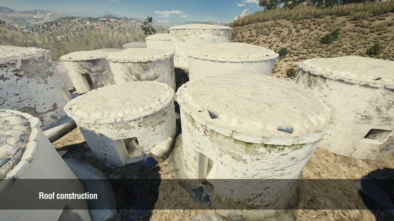 VR animation of the UNESCO WHS of Choirokoitia Aceramic, at Larnaca Archaeological Museum, Cyprus  h