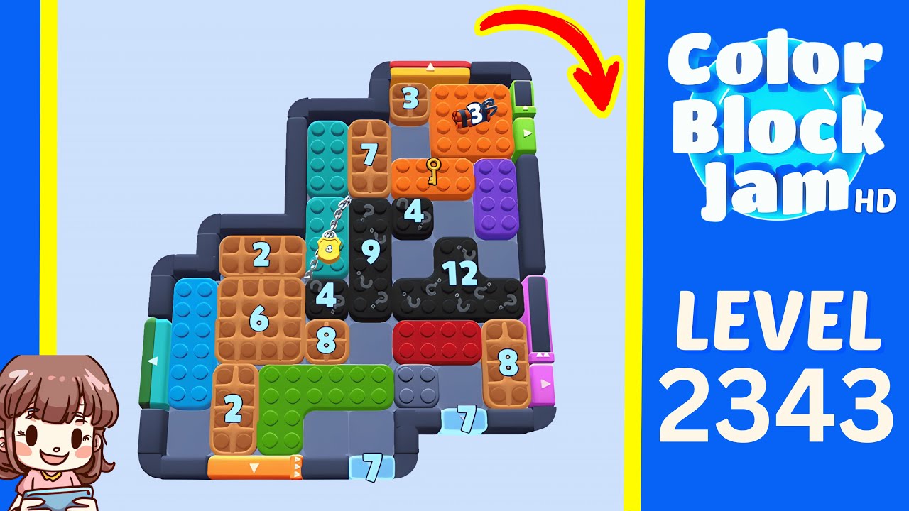 Color Block Jam Level 1434 (2343) Solution Walkthrough