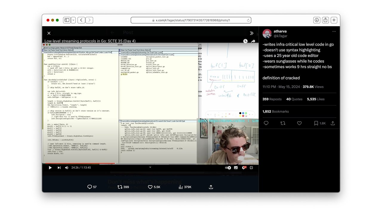 How this one weird editor sent a Go livestream viral