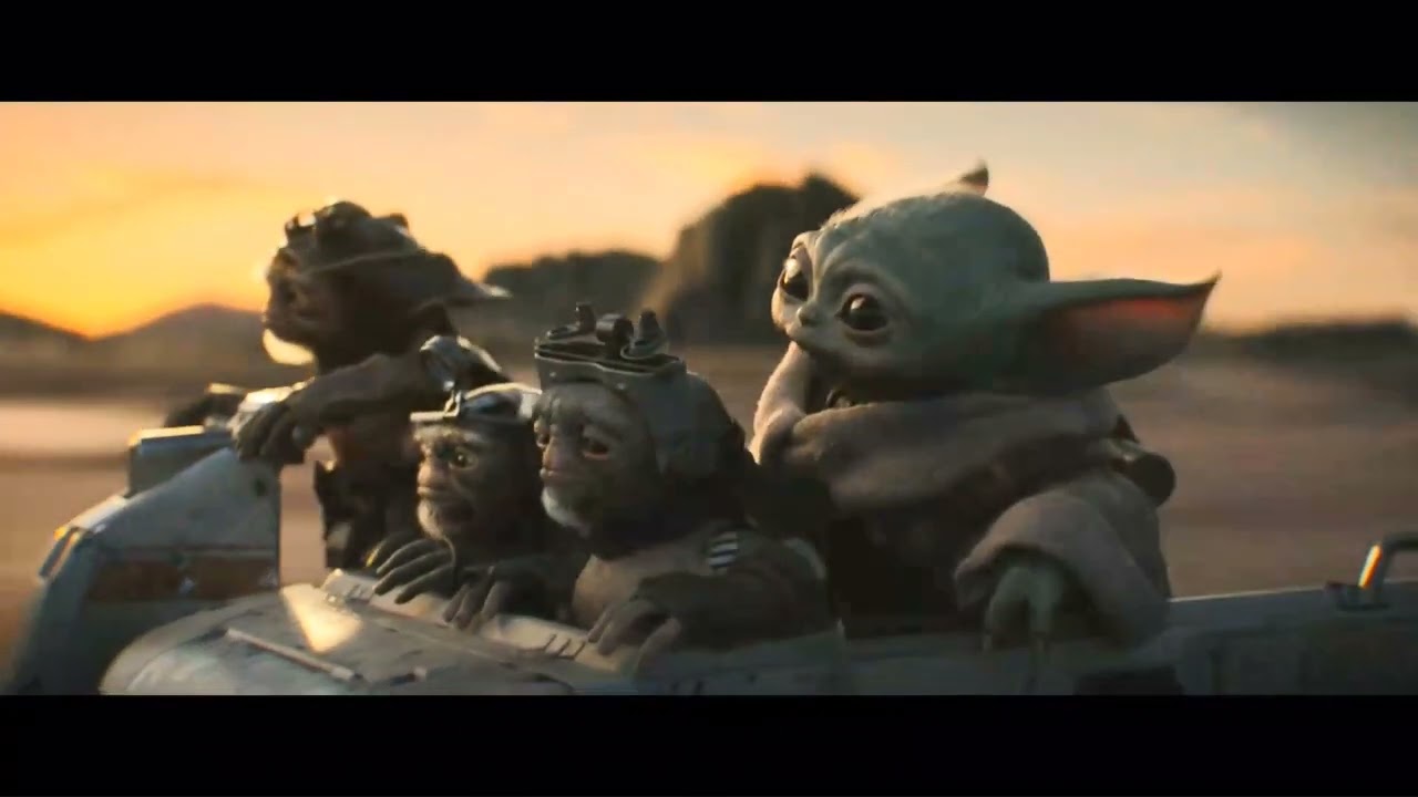 Grogu the Rambo gets ready to go save Din Djarin in The Mandalorian and Grogu Star Wars movie 