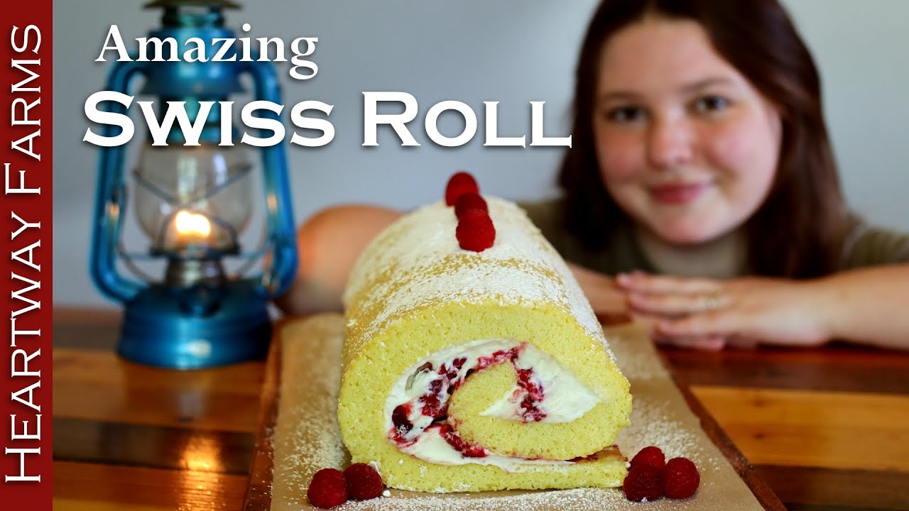 Raspberry Cream Swiss Roll Recipe | A Sweet And Delicious Dessert From Heartway Farms
