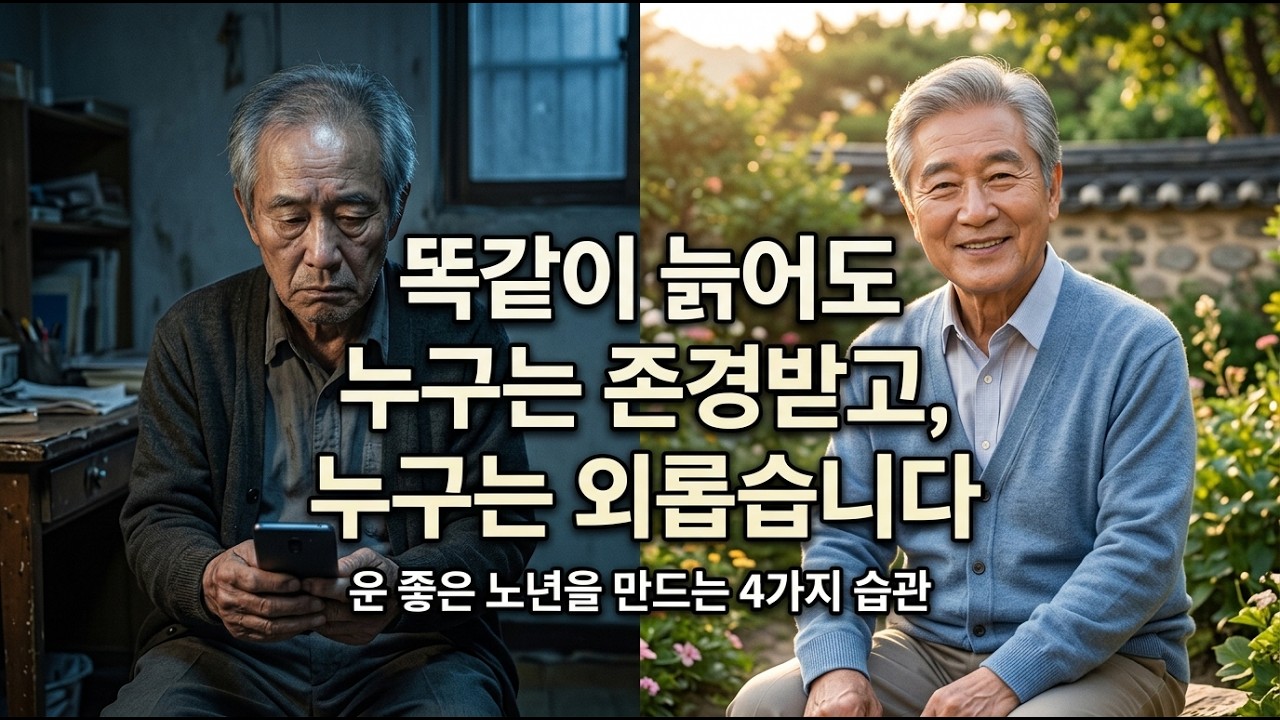 시나리오 제목: 노년에 운이 좋은 사람들이 반드시 실천하는 4가지 습관
