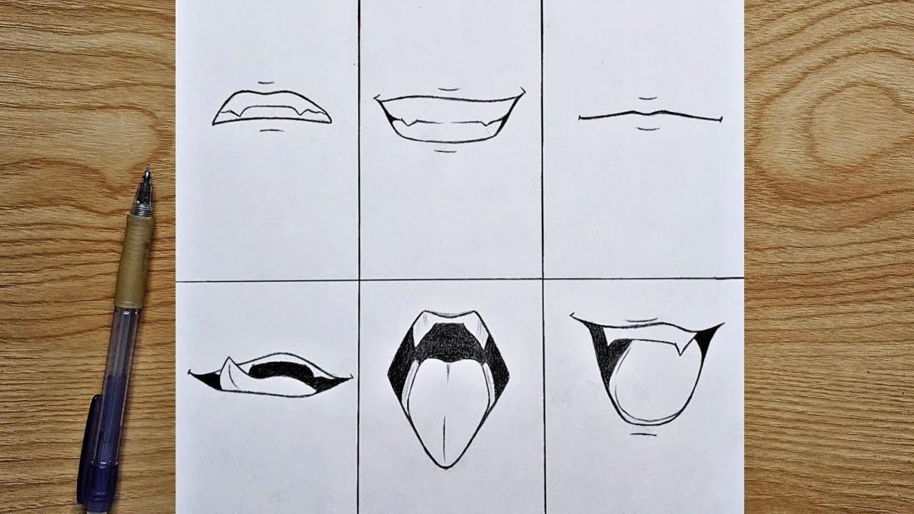 How to Draw Anime Mouths | Mouth Anime Idieas step by step | Easy Tutorial