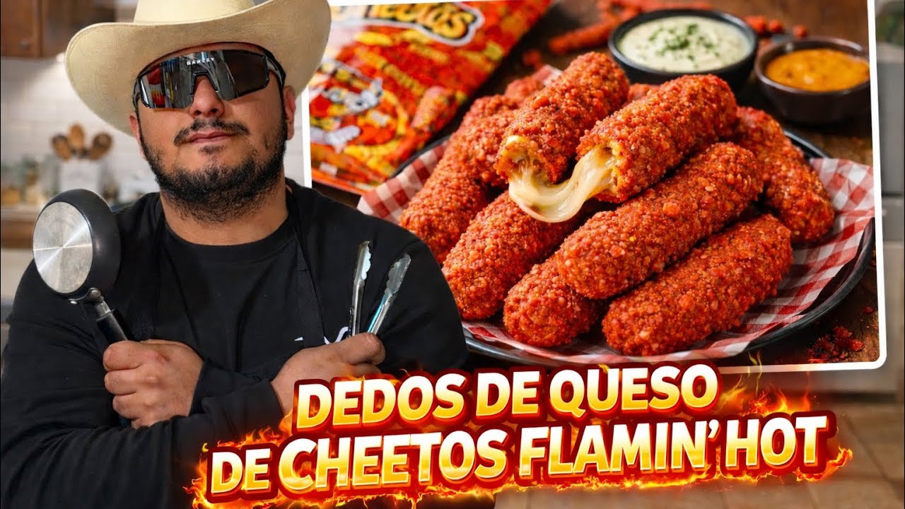 Probando la receta de Dedos de CHEETOS FLAMIN’ HOT 🔥🌶️ ¿Quedaron buenos?🥵