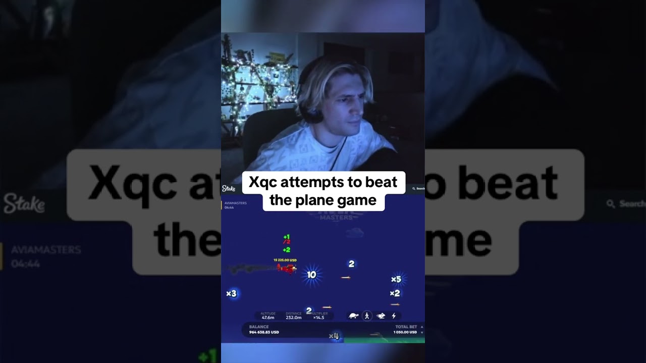 xQC attempts to beat the plane game #bigwin #twitch #gamblingaddiction #gambling #stake