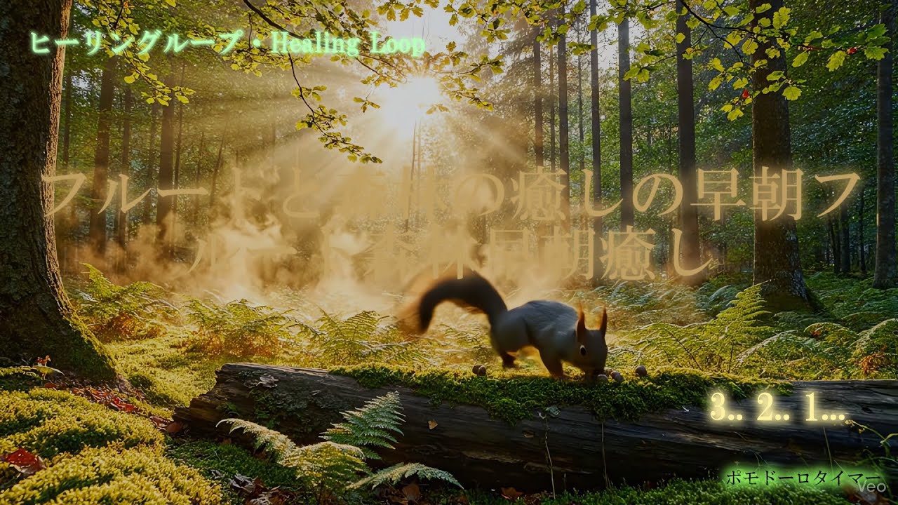 【ヒーリング ループ/Healing Loop】フルートと森林の癒しの早朝 癒し うっとり 夢音安眠 森撫心寝 瞑想快楽 BGM MV