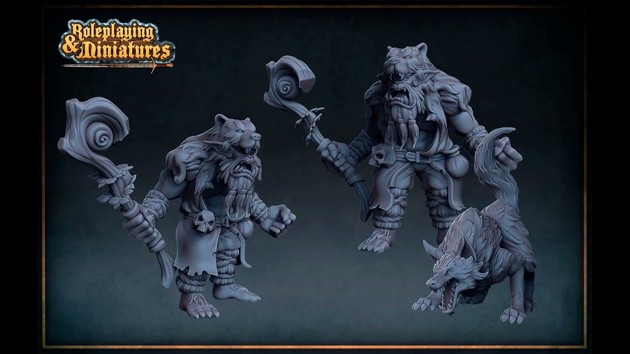 Dungeons and Dragon Bugbear Miniatures Individual or as a Kit with all 5 models.