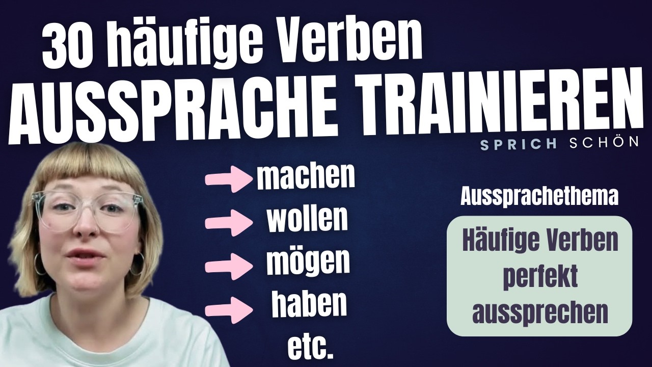 Korrekte Aussprache VERBEN im Deutschen TEIL 1 | Ausspracheübung | Aussprachetraining
