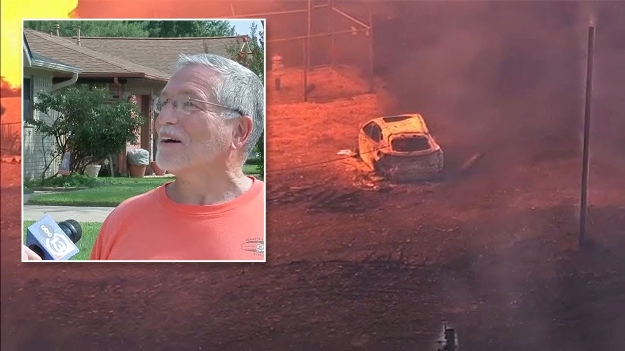 Couple witnesses crash that ignited pipeline near Houston: 'Car goes up in the air'