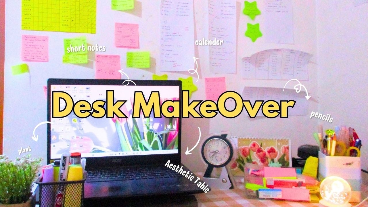 අලුත් වුණ මගේ Aesthetic Desk Makeover 2026 🎀✨ | Stationery Organization + Unboxing Haul 📦